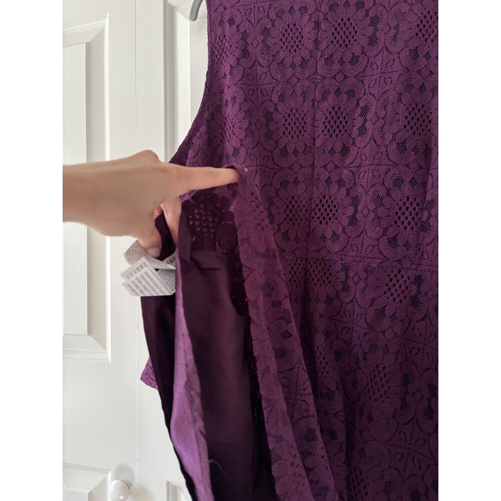 Forever 21 Plus Size Purple Lace Dress 3X - Picture 9 of 9